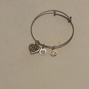 Silver Charm Bangle Bracelet